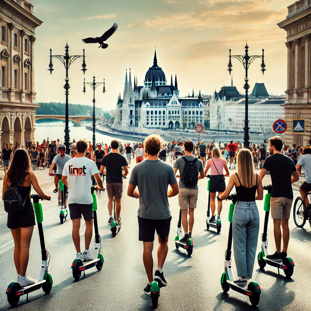 Meta: "Explora Budapest de manera rápida y ecológica con patinetes eléctricos de compañías como Lime, BOLT y TIER. Descubre cómo moverte fácilmente por la ciudad mientras disfrutas de sus principales atracciones.