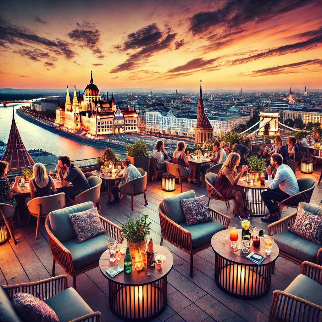 Descubre los mejores bares en azoteas con vistas en Budapest. Desde White Raven Skybar hasta Leo Rooftop, disfruta de impresionantes panorámicas mientras tomas una bebida.