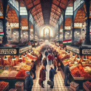 Descubre el Mercado Central de Budapest, el mayor mercado cubierto de la ciudad, ideal para comprar productos locales como paprika y salamis, además de artesanías tradicionales.