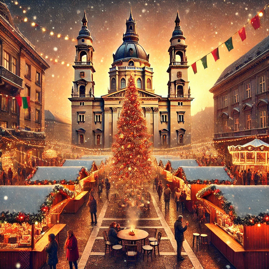 Vive la magia de la Navidad en Budapest con sus mercados navideños, luces brillantes y actividades festivas en un entorno encantador.