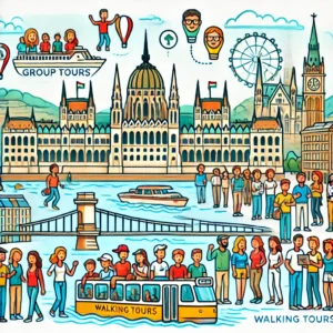 Descubre los mejores tours y actividades grupales en Budapest. Desde free walking tours hasta pub crawls, disfruta de la ciudad en grupo con experiencias únicas.