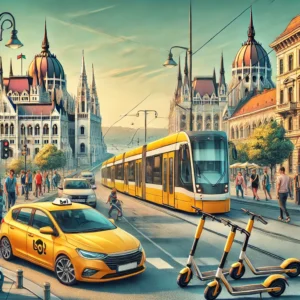 Descubre las diversas opciones de transporte en Budapest, desde taxis BOLT y patinetes eléctricos hasta el eficiente sistema de tranvías. Explora la ciudad de forma rápida y cómoda.