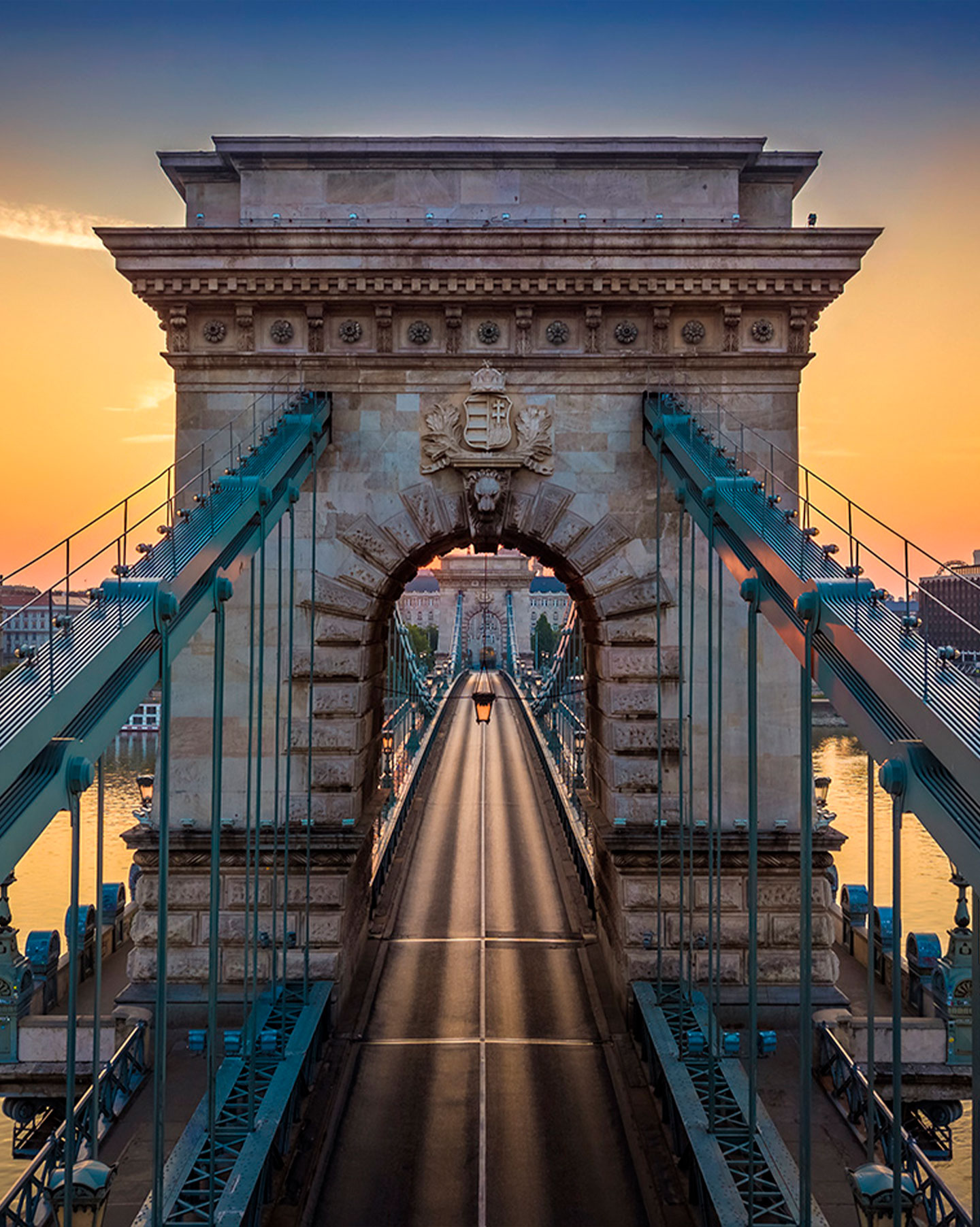 Chain Bridge seen during a free tour of Budapest