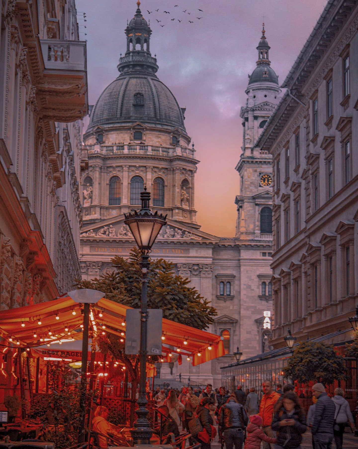 St. Stephen's Basilica during a free tour of Budapest