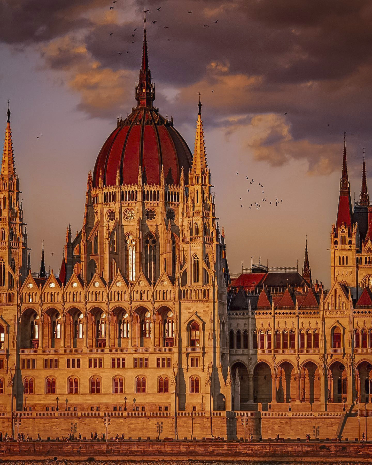 Hungarian Parliament seen from the Danube on a free tour